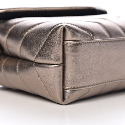 Saint Laurent Metallic Calfskin Y Quilted Monogram Toy Loulou Crossbody Bag Piombo 8 of 11
