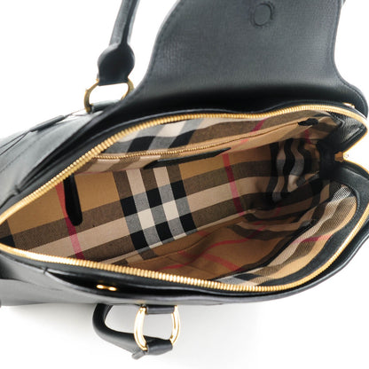 Burberry Derby Calfskin Medium Milverton Satchel Black 7 of 7