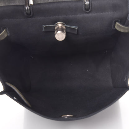 Hermes Military Toile Vache Hunter Herbag PM 31 Black 8 of 24