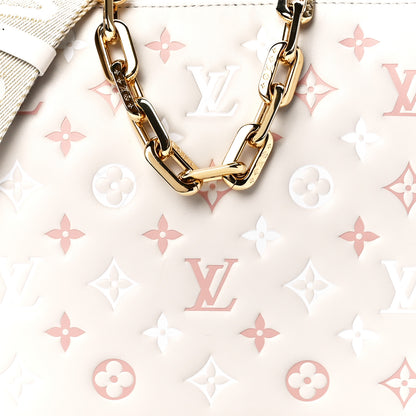 Louis Vuitton Lambskin Embossed Monogram Coussin PM Natural Creme 7 of 10