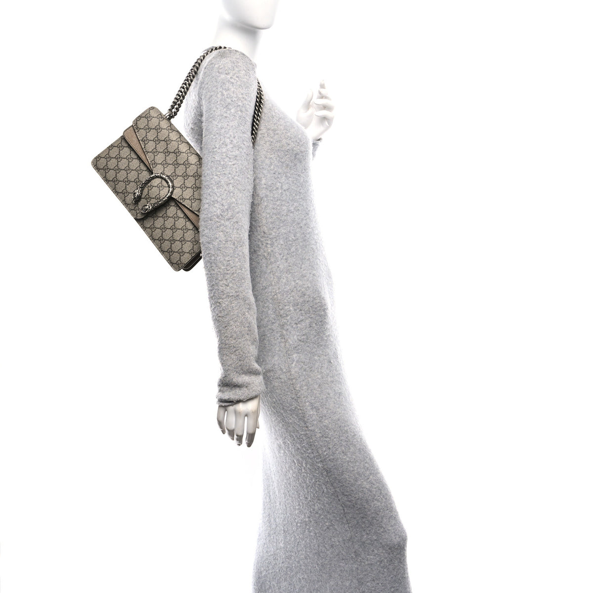 GG Supreme Monogram Small Dionysus Shoulder Bag Taupe