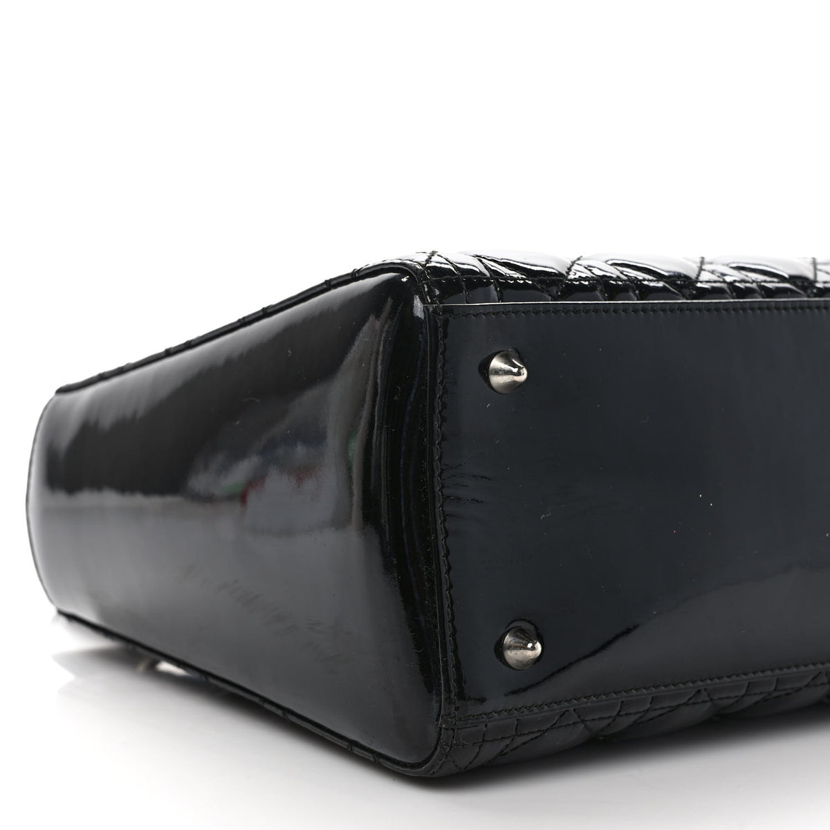Patent Cannage Medium Lady Dior Black
