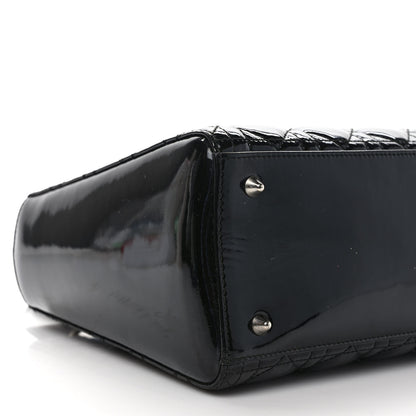 Christian Dior Patent Cannage Medium Lady Dior Black 5 of 10