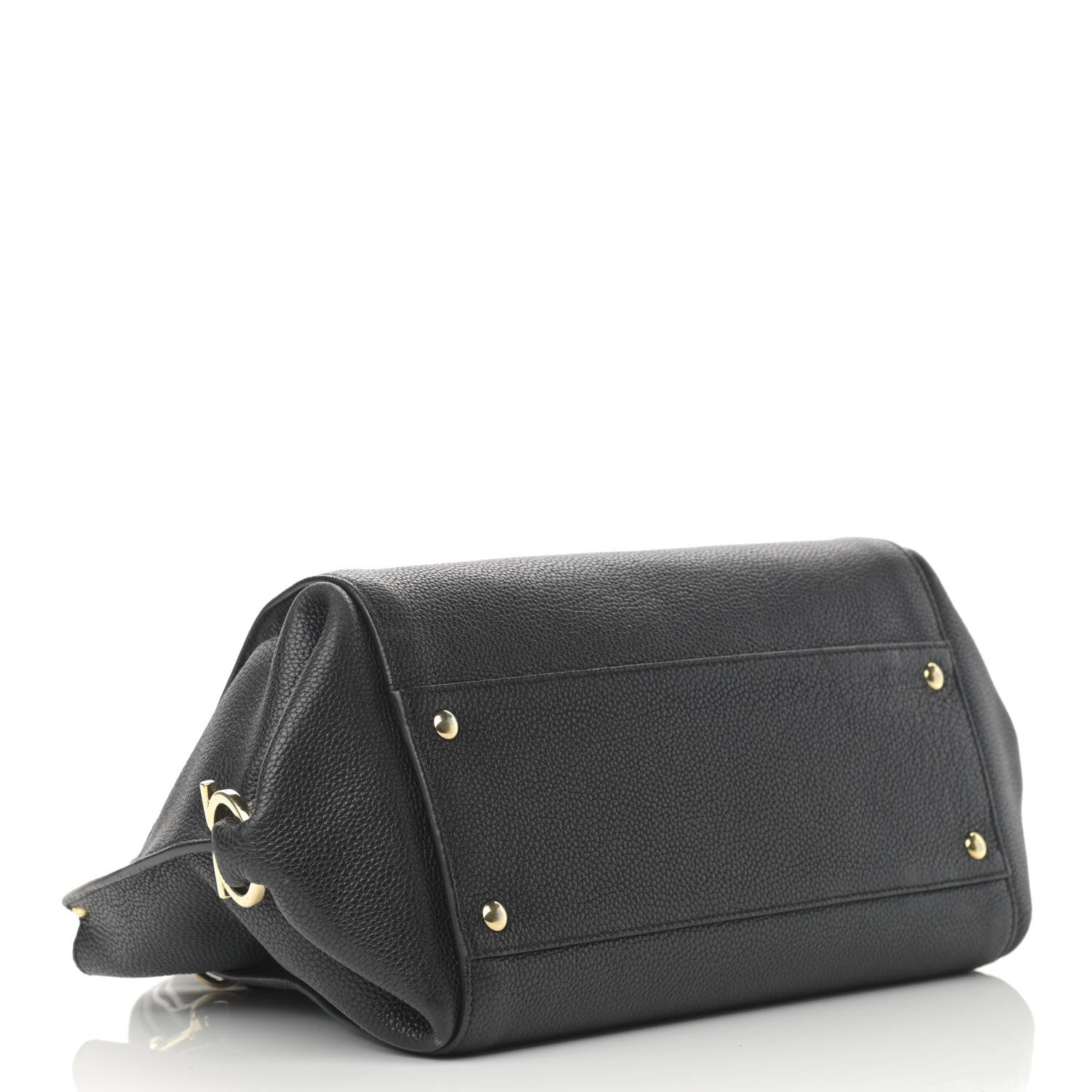 Salvatore Ferragamo Calfskin Sofia Shoulder Bag Black 4 of 16
