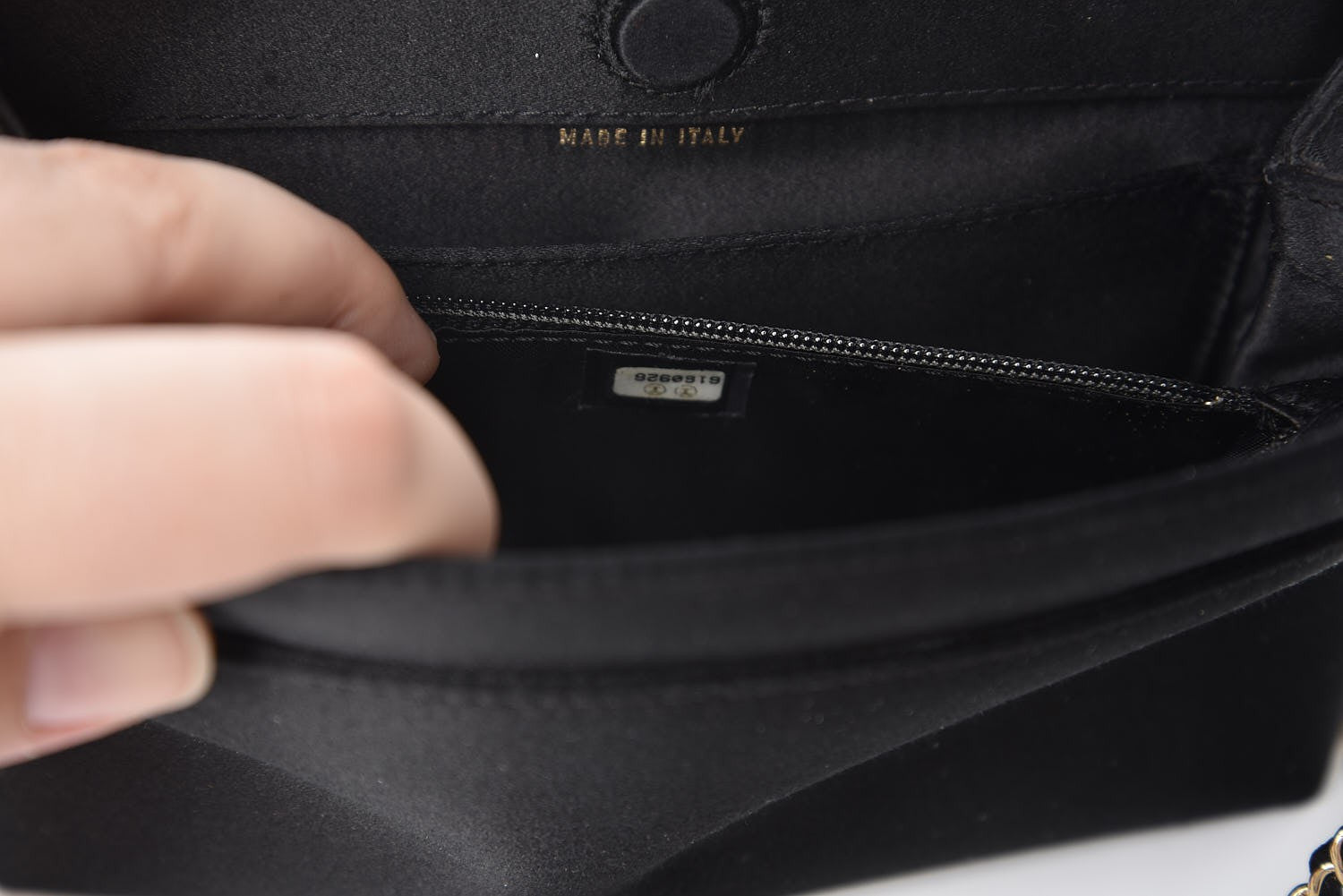 Chanel Satin Evening Bag Black 8 of 9