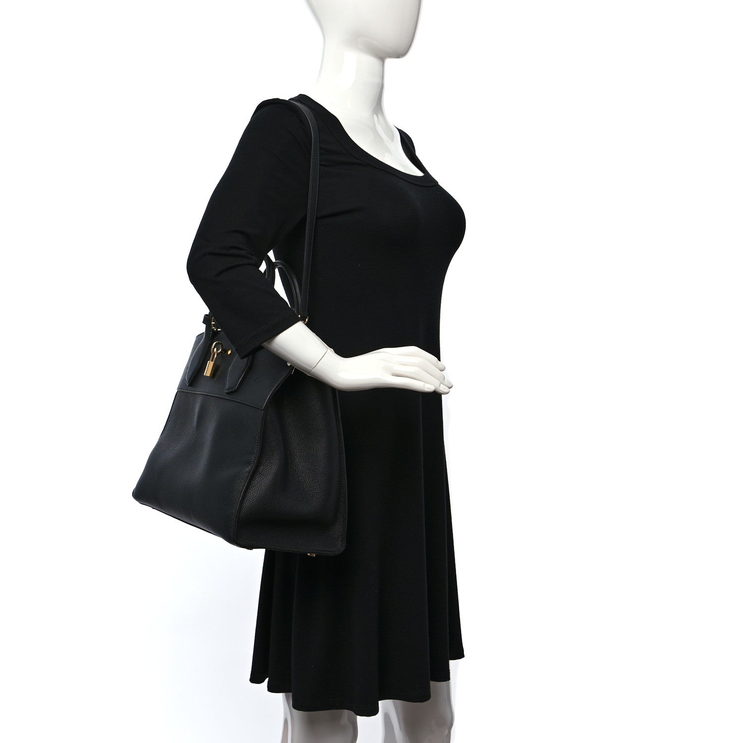 Louis Vuitton Taurillon City Steamer GM Black 2 of 10