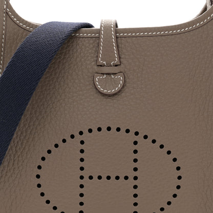 Hermes Taurillon Clemence Amazone Evelyne TPM Etoupe Bleu Indigo 8 of 11