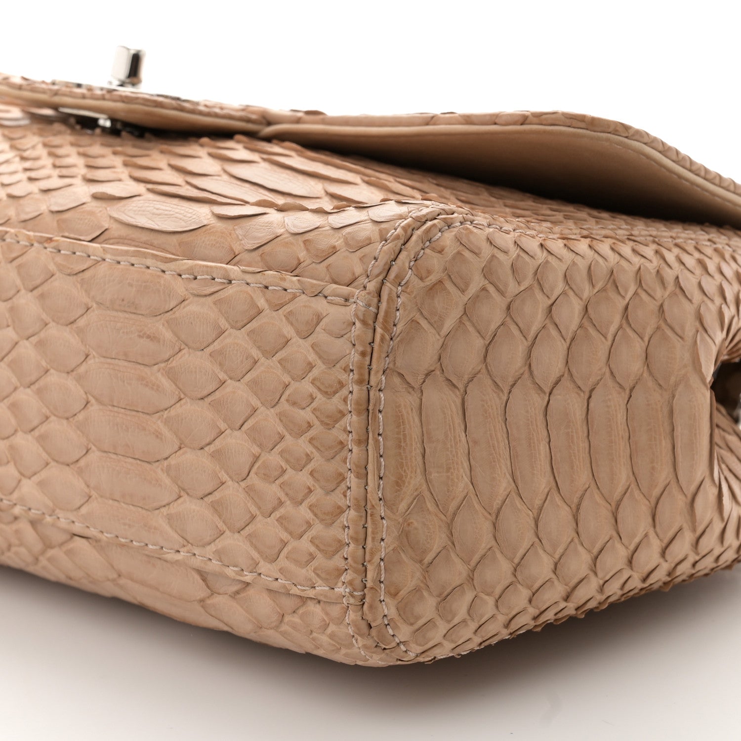 Chanel Snakeskin Medium Soho Tassel Flap Beige 10 of 11