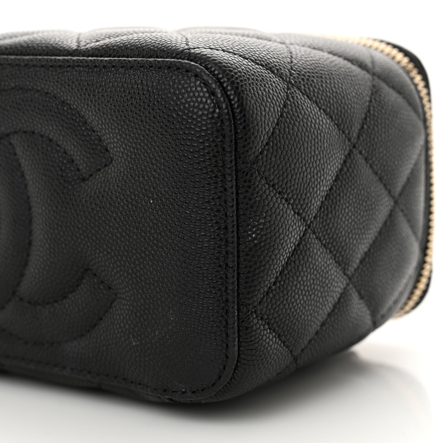 Chanel Caviar Quilted Small Vanity Case With Chain Black 10 of 12