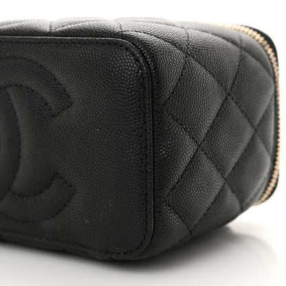 Chanel Caviar Quilted Small Vanity Case With Chain Black 10 of 12