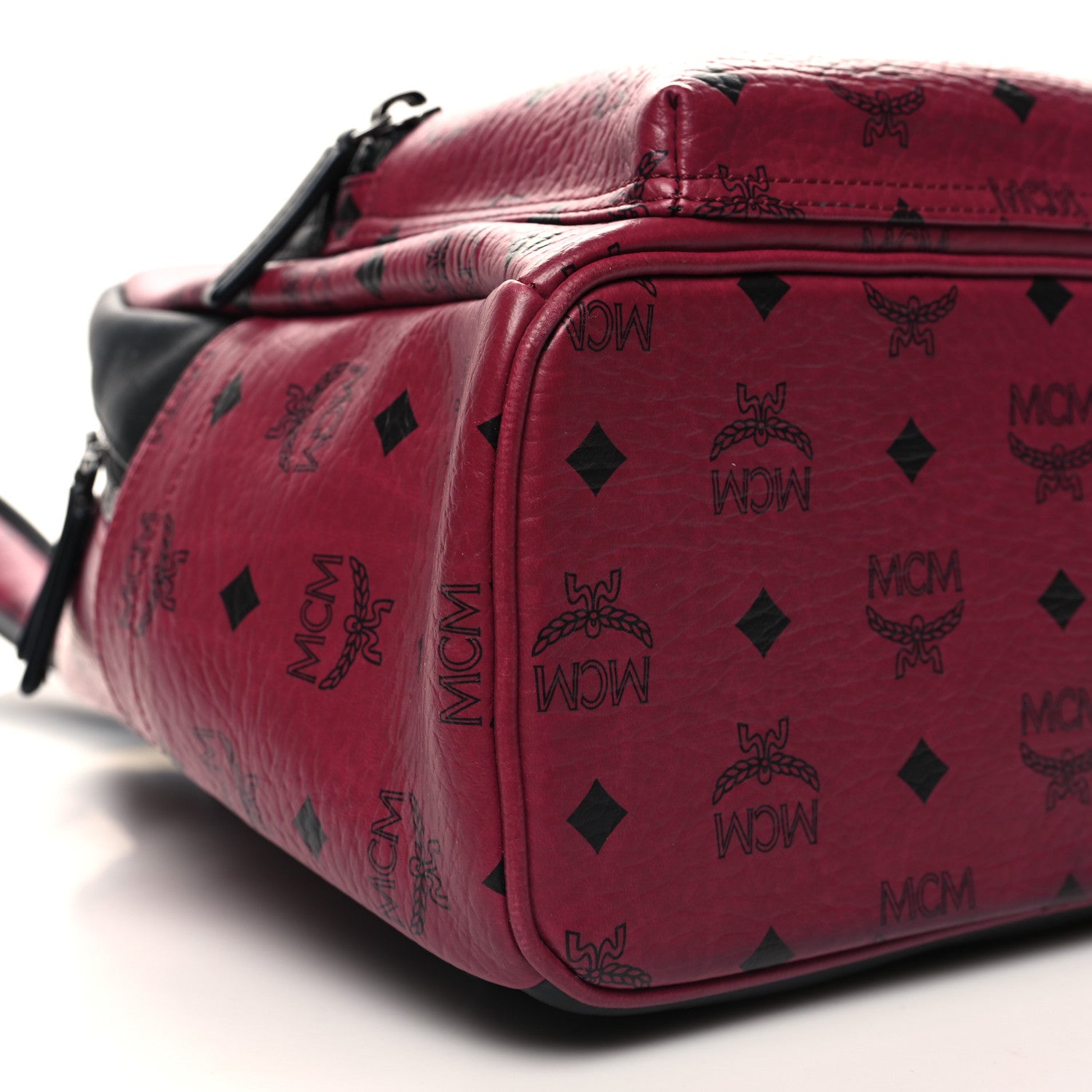 MCM Visetos Small Stark Backpack Burgundy 8 of 10
