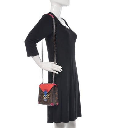 Louis Vuitton Monogram Tribal Mask Pochette PM Rouge 2 of 9