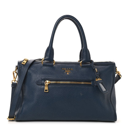 Prada Vitello Daino Shopping Satchel Baltico 1 of 10