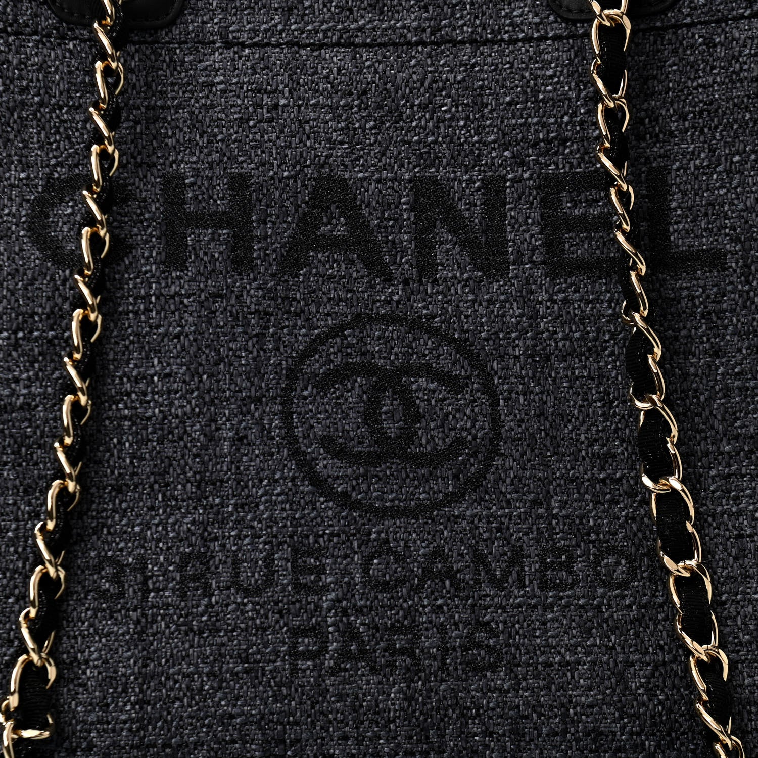Chanel Lurex Boucle Medium Deauville Tote Black 8 of 10