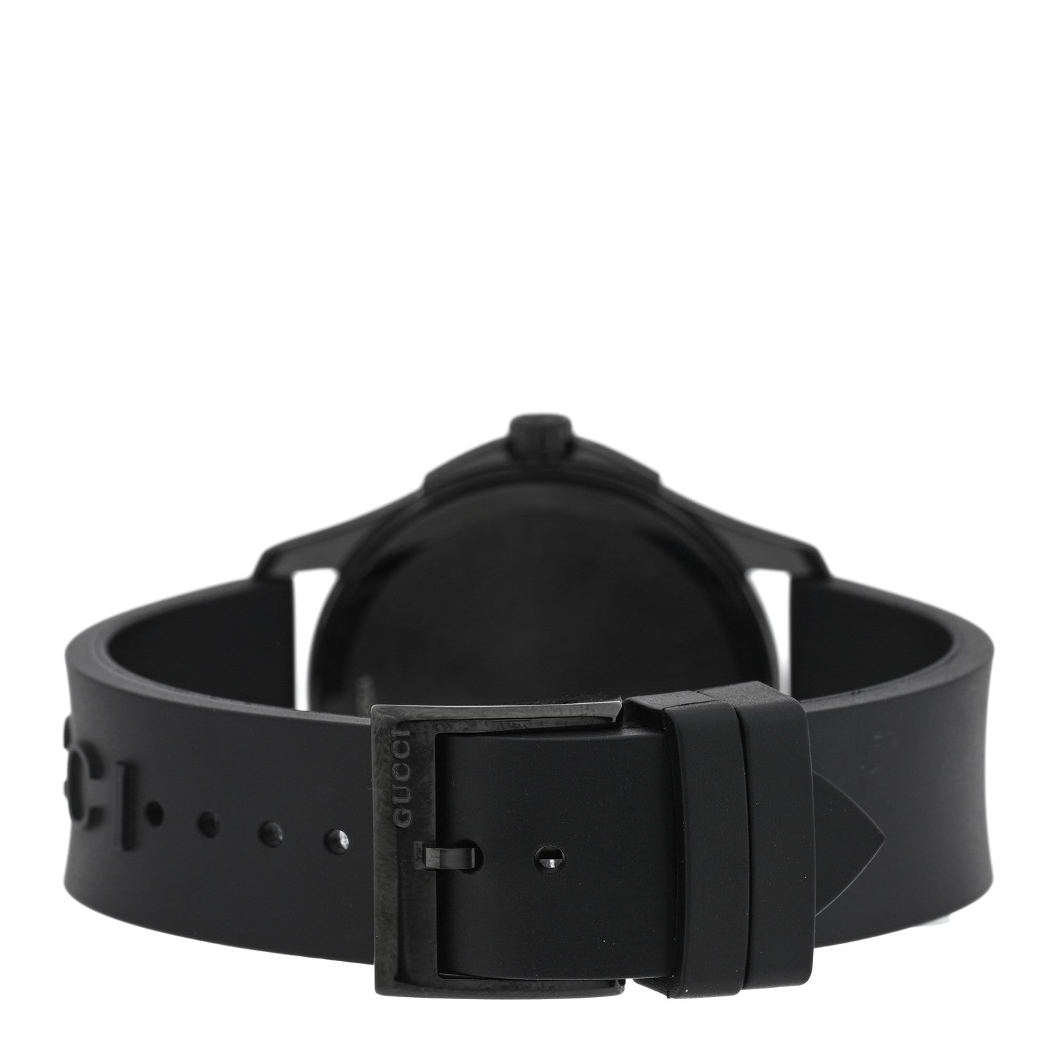 Gucci PVD Stainless Steel Rubber 38mm G-Timeless REAL Quartz Watch Black 3 of 4