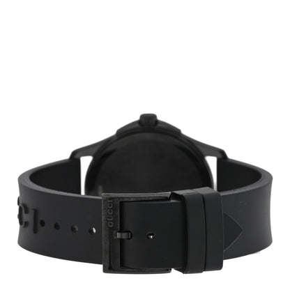 Gucci PVD Stainless Steel Rubber 38mm G-Timeless REAL Quartz Watch Black 3 of 4