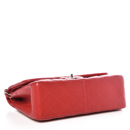 Chanel Caviar Quilted Jumbo Double Flap Red 5 of 11