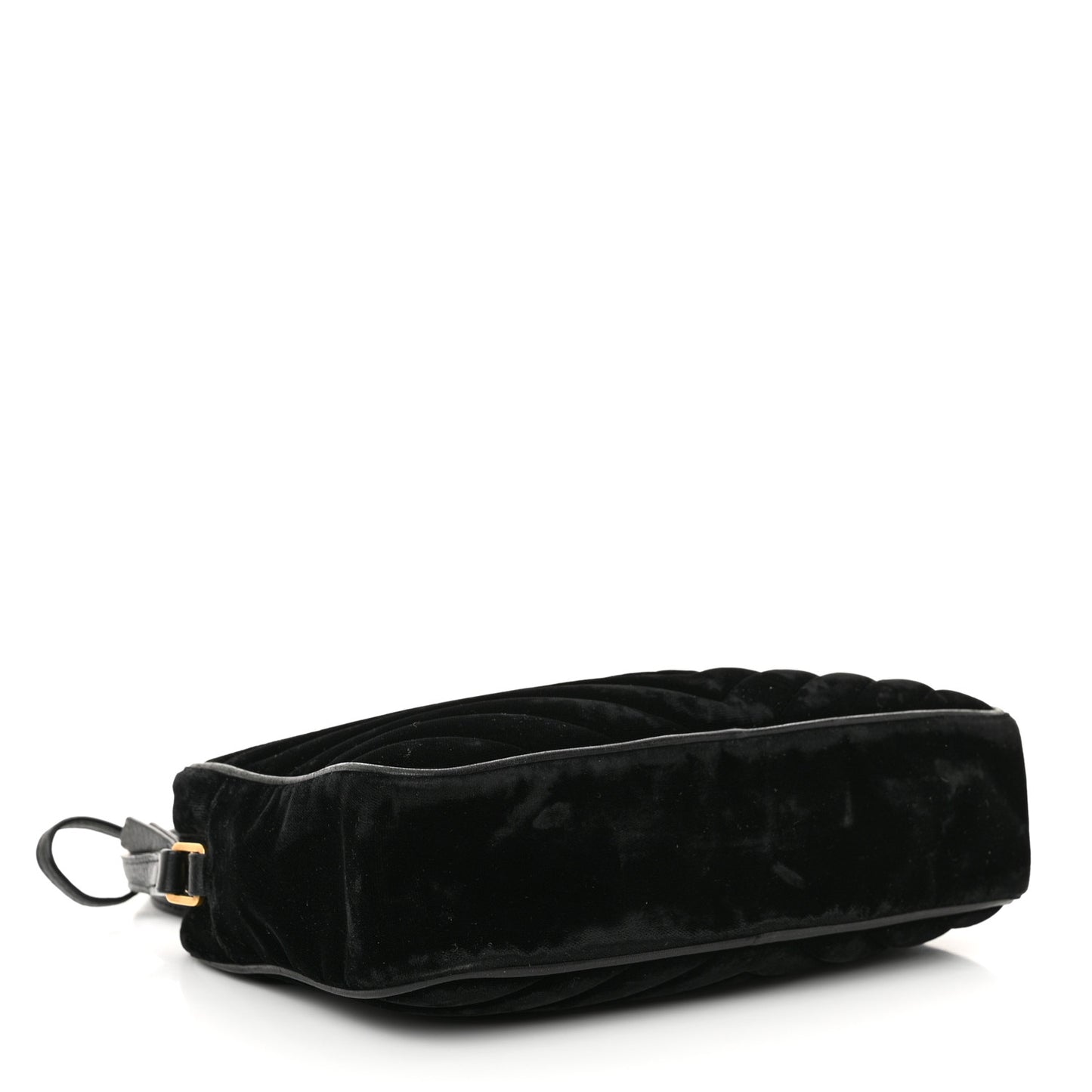 Velvet Matelasse Monogram Lou Camera Bag Black