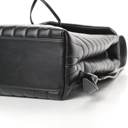 Saint Laurent Calfskin Y Quilted Monogram Medium Loulou Backpack Black 10 of 12