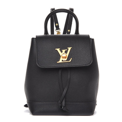 Louis Vuitton Calfskin Lockme Mini Backpack Black 1 of 8