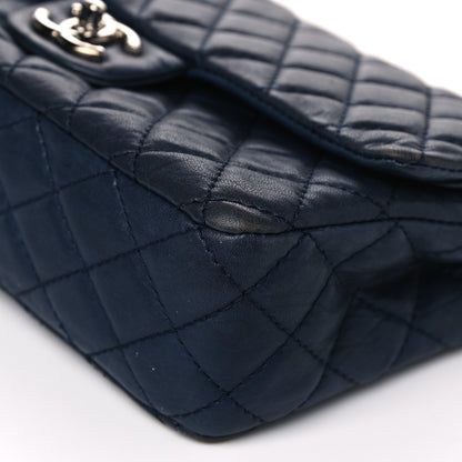 Chanel Lambskin Quilted Medium Double Flap Bijoux Chain Navy 13 of 23