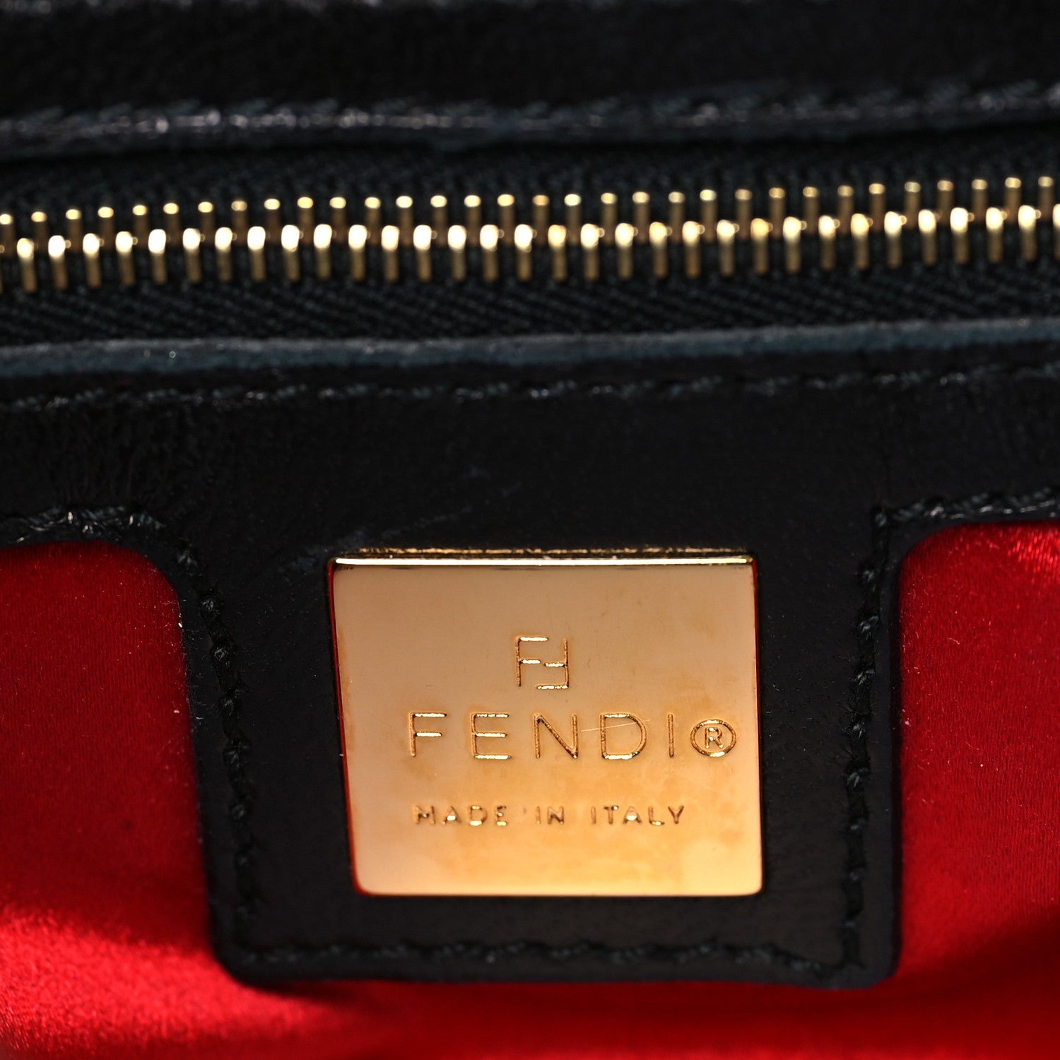 Fendi Suede Calfskin Baguette Black 6 of 10