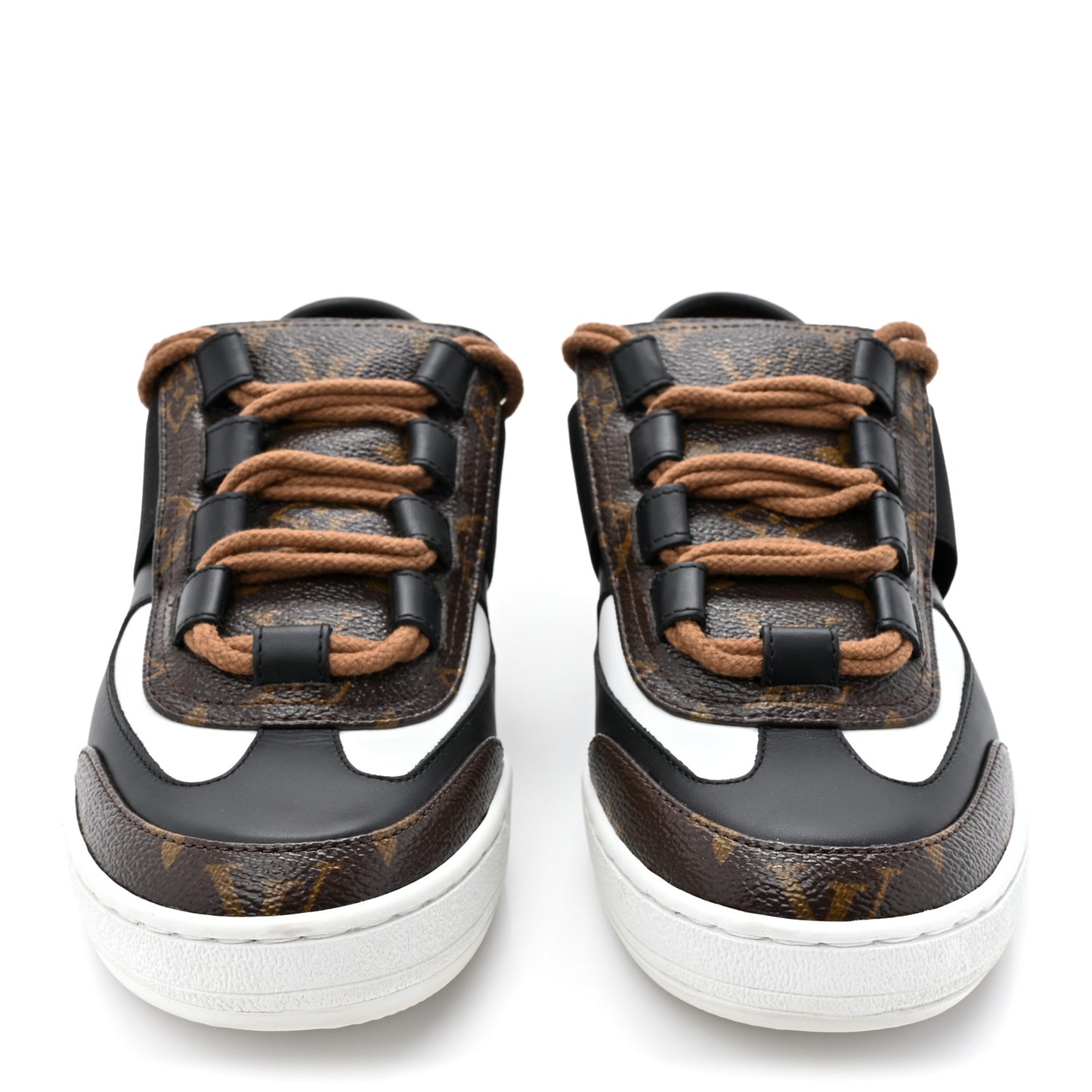 Monogram Calfskin Lous Sneakers 37 Black