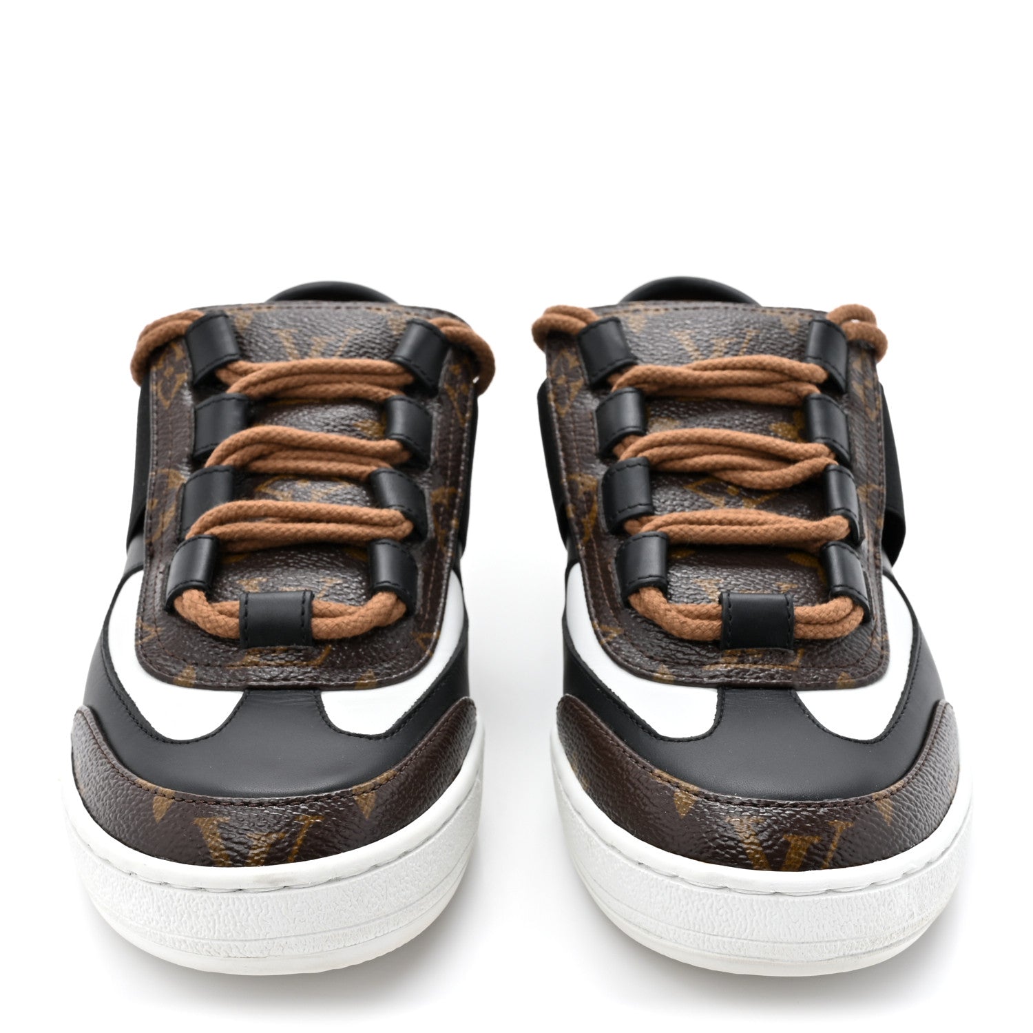 Louis Vuitton Monogram Calfskin Lous Sneakers 37 Black 2 of 9