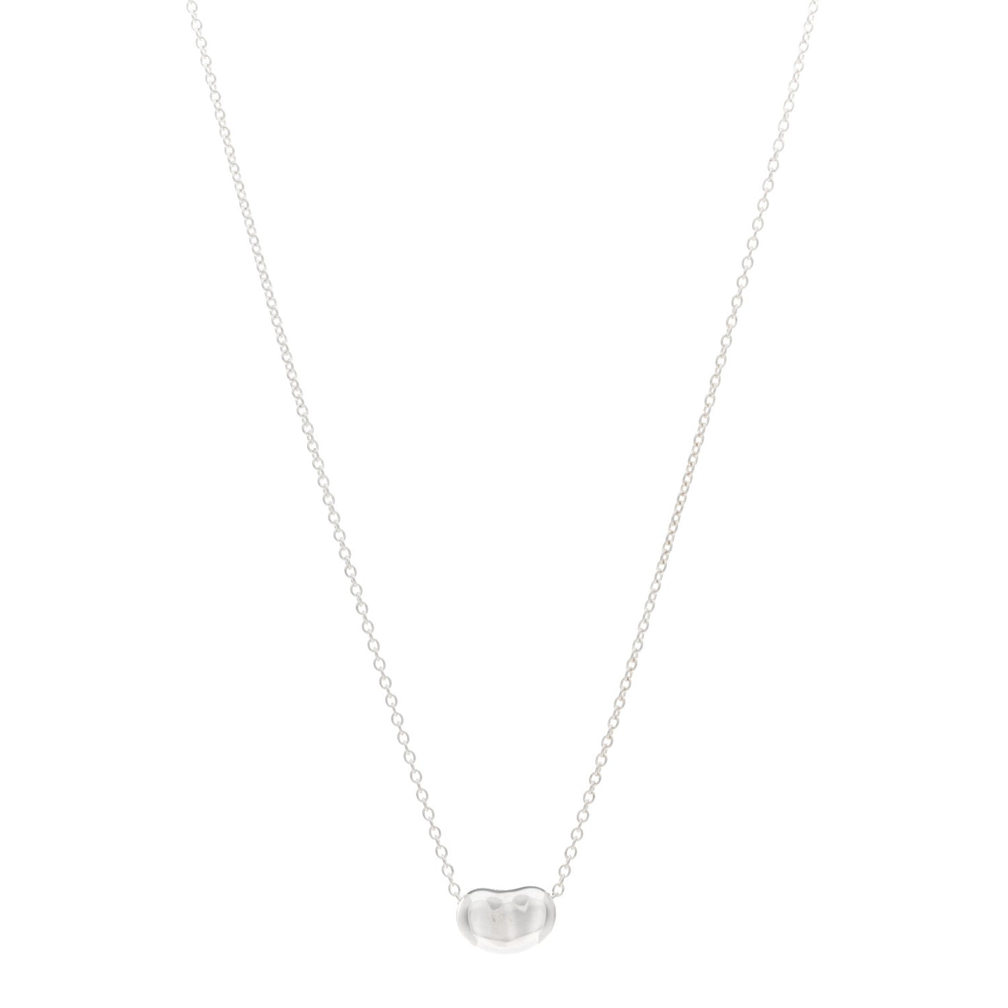 Sterling Silver 9mm Elsa Peretti Bean Pendant Necklace