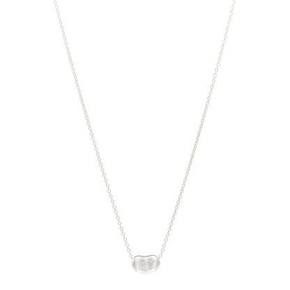Tiffany Sterling Silver 9mm Elsa Peretti Bean Pendant Necklace 1 of 4