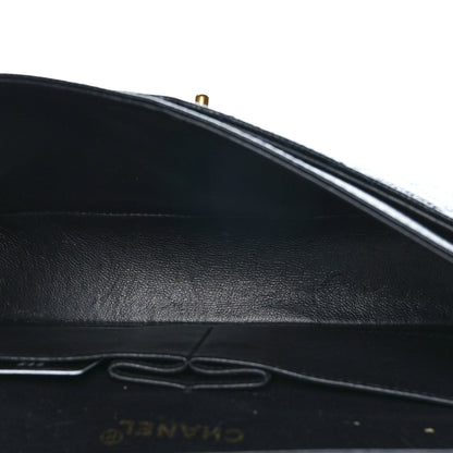 Chanel Caviar Quilted Medium Double Flap Navy 5 of 9