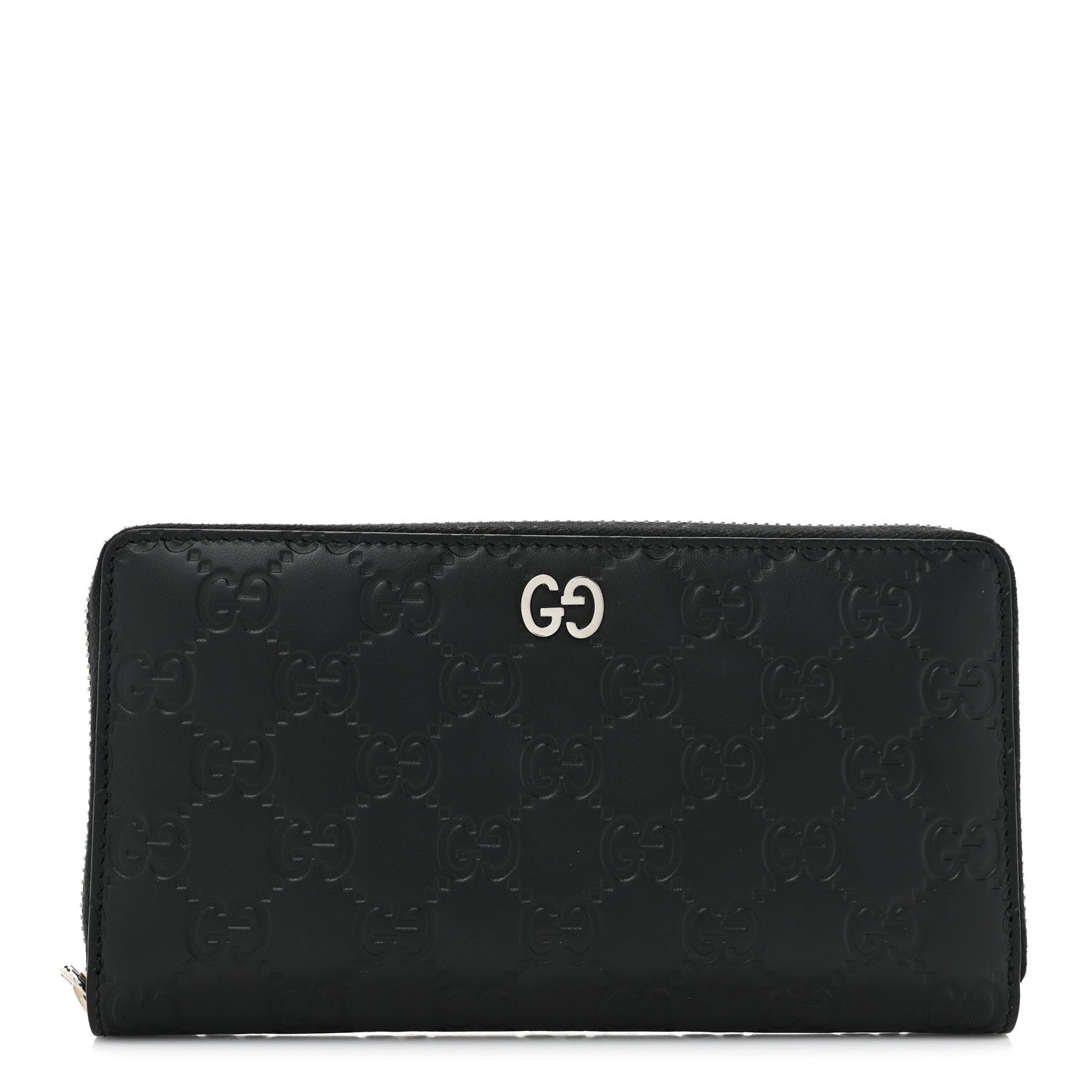 Gucci Guccissimma Signature Dorian Zip Around Wallet Black 1 of 13
