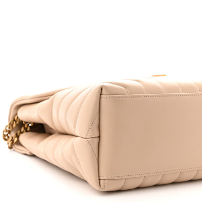 Saint Laurent Calfskin Y Quilted Monogram Medium Loulou Chain Satchel Dark Beige 9 of 10