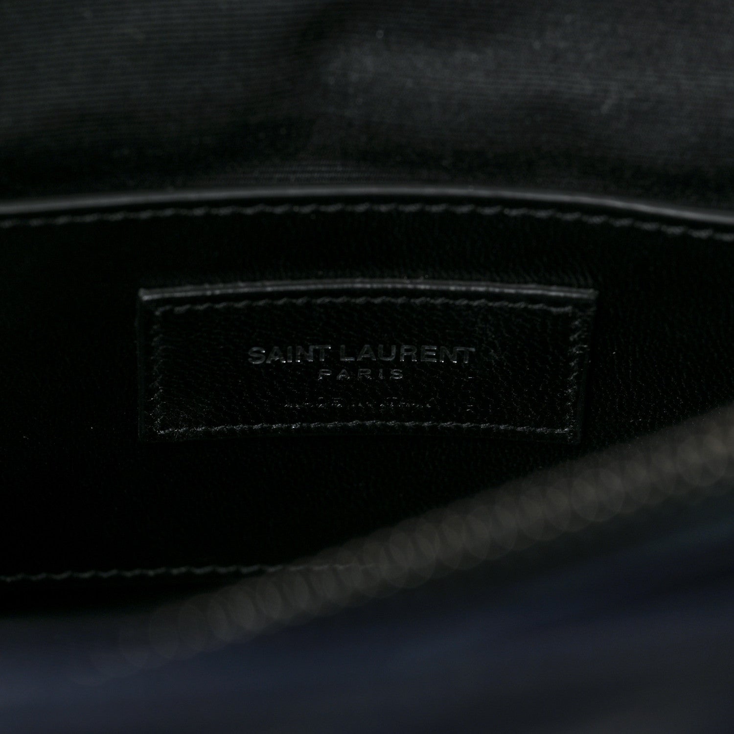 Saint Laurent Sheepskin Matelasse Chevron Monogram Large College Satchel Deep Marine 6 of 10