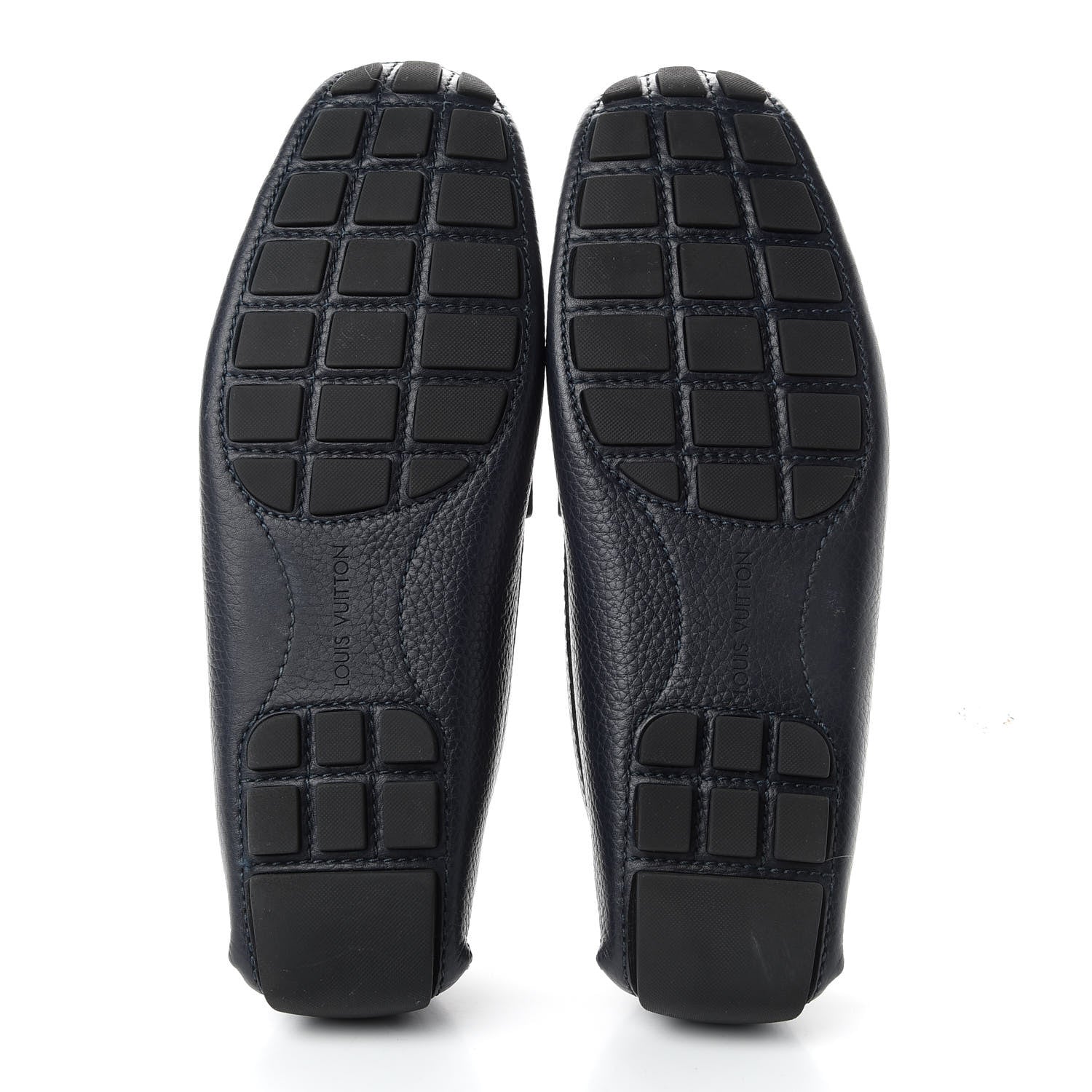 Louis Vuitton Calfskin Mens Monte Carlo Car Shoe Moccasin Loafers 9 Navy 5 of 10