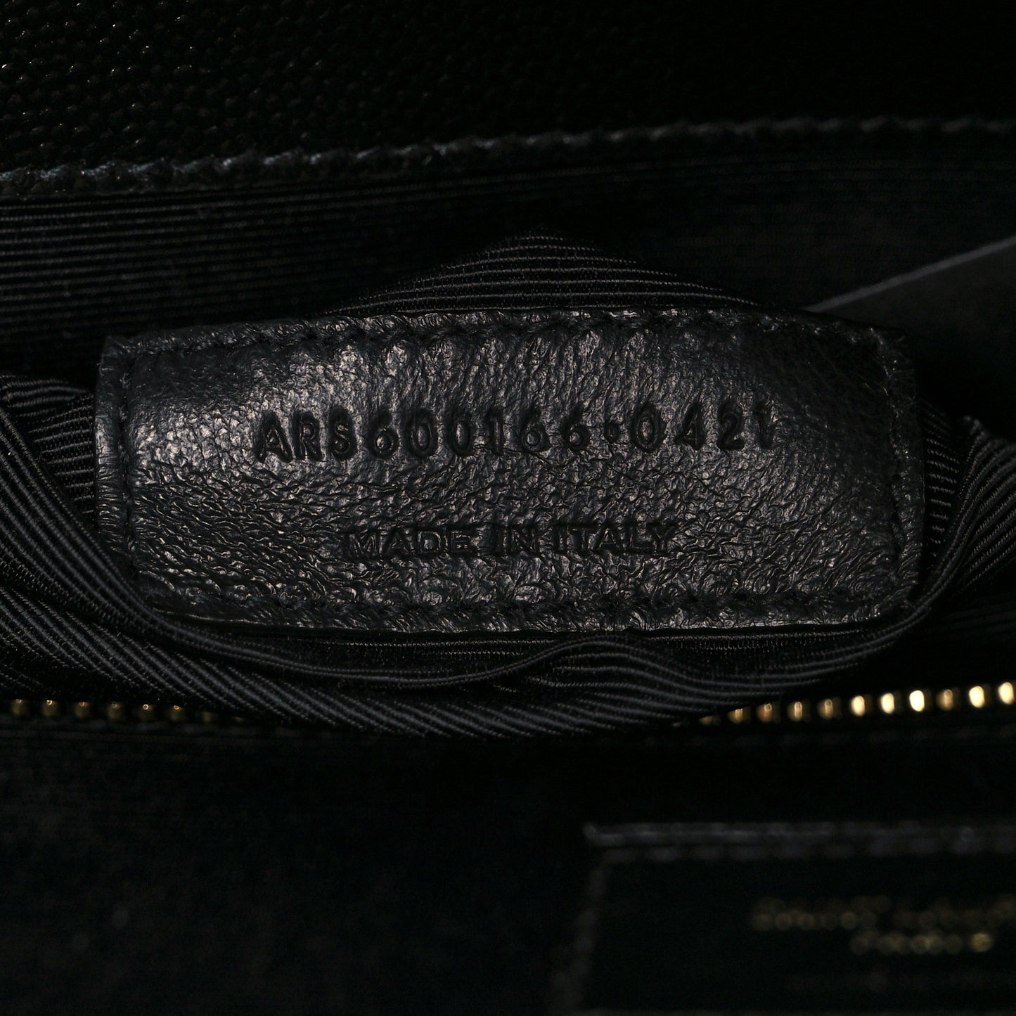 Grain De Poudre Textured Mixed Matelasse Large Triquilt Monogram Satchel Black