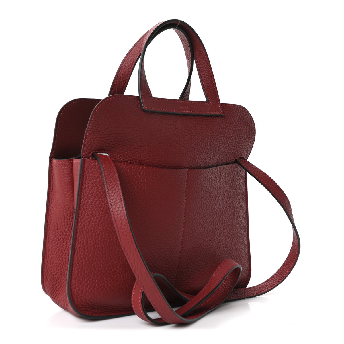 Hermes Taurillon Clemence Halzan 25 Rouge H 3 of 10