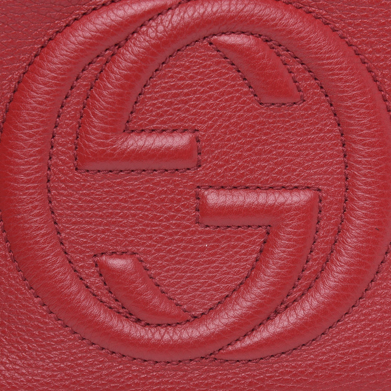 Gucci Pebbled Calfskin Small Soho Disco Bag Tabasco Red 8 of 12