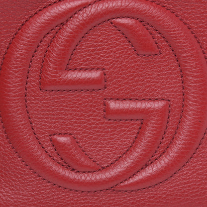 Gucci Pebbled Calfskin Small Soho Disco Bag Tabasco Red 8 of 12