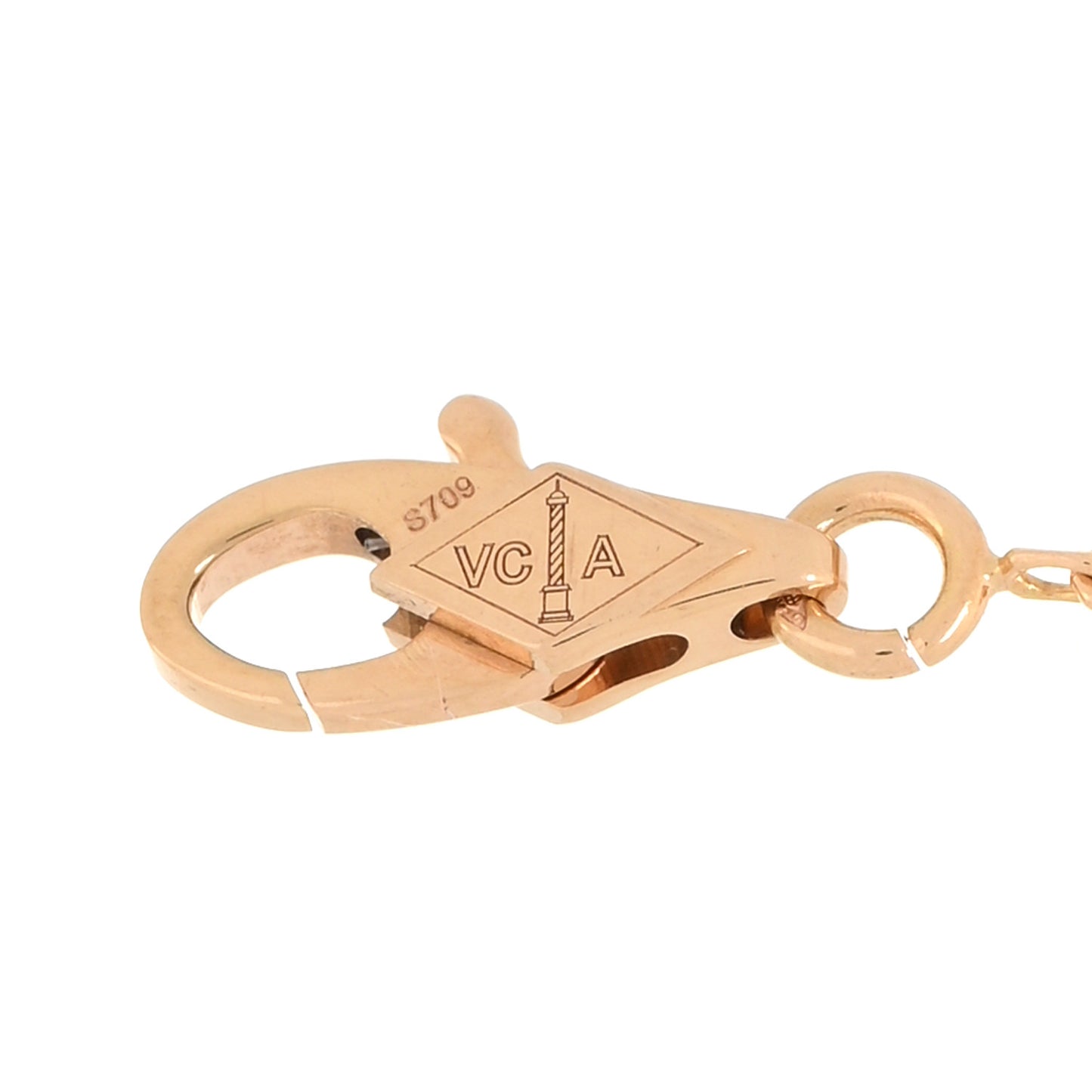18K Rose Gold Carnelian Sweet Alhambra Bracelet