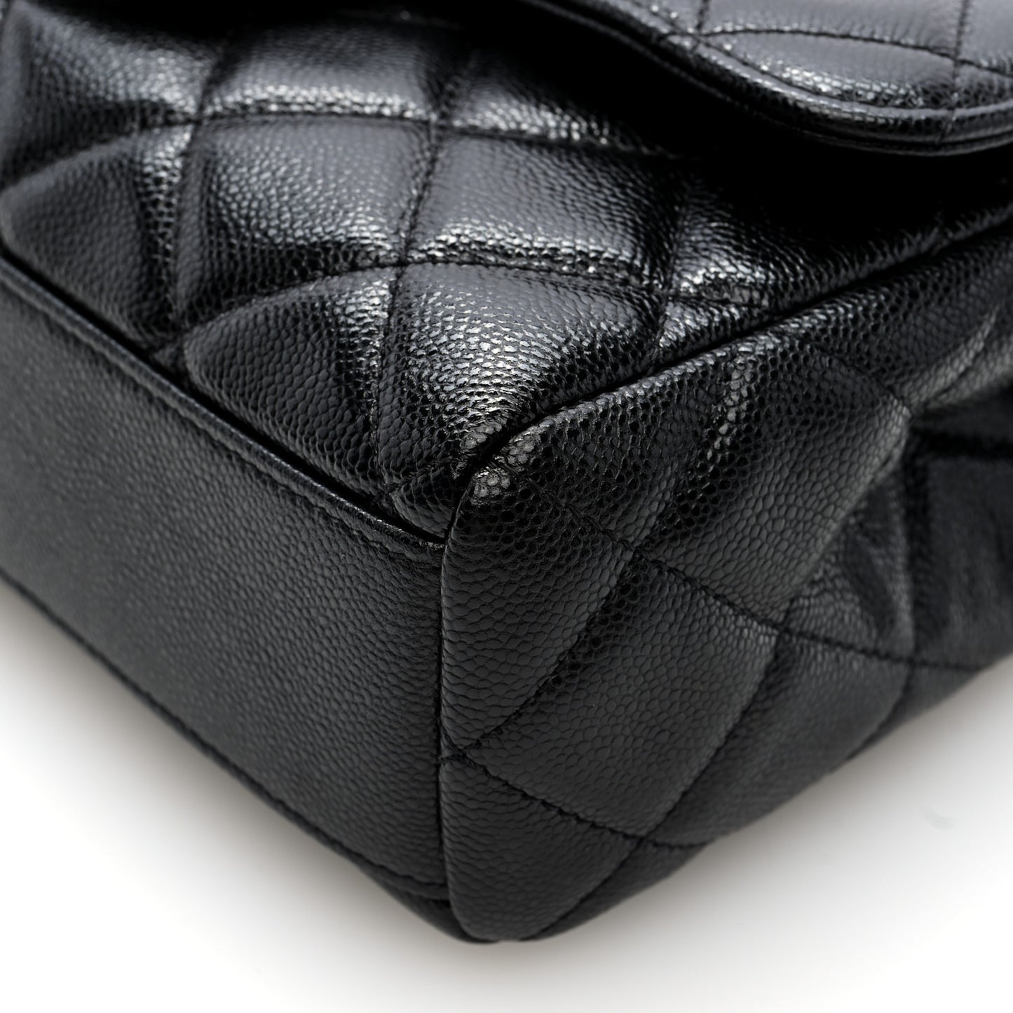 Caviar Quilted Small Coco First Flap Black