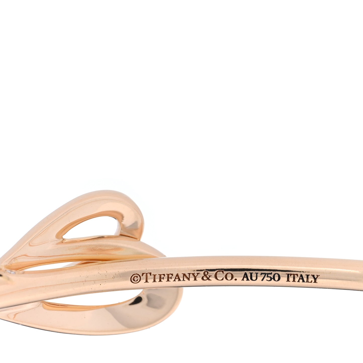 18K Rose Gold Diamond Bow Cuff Bracelet