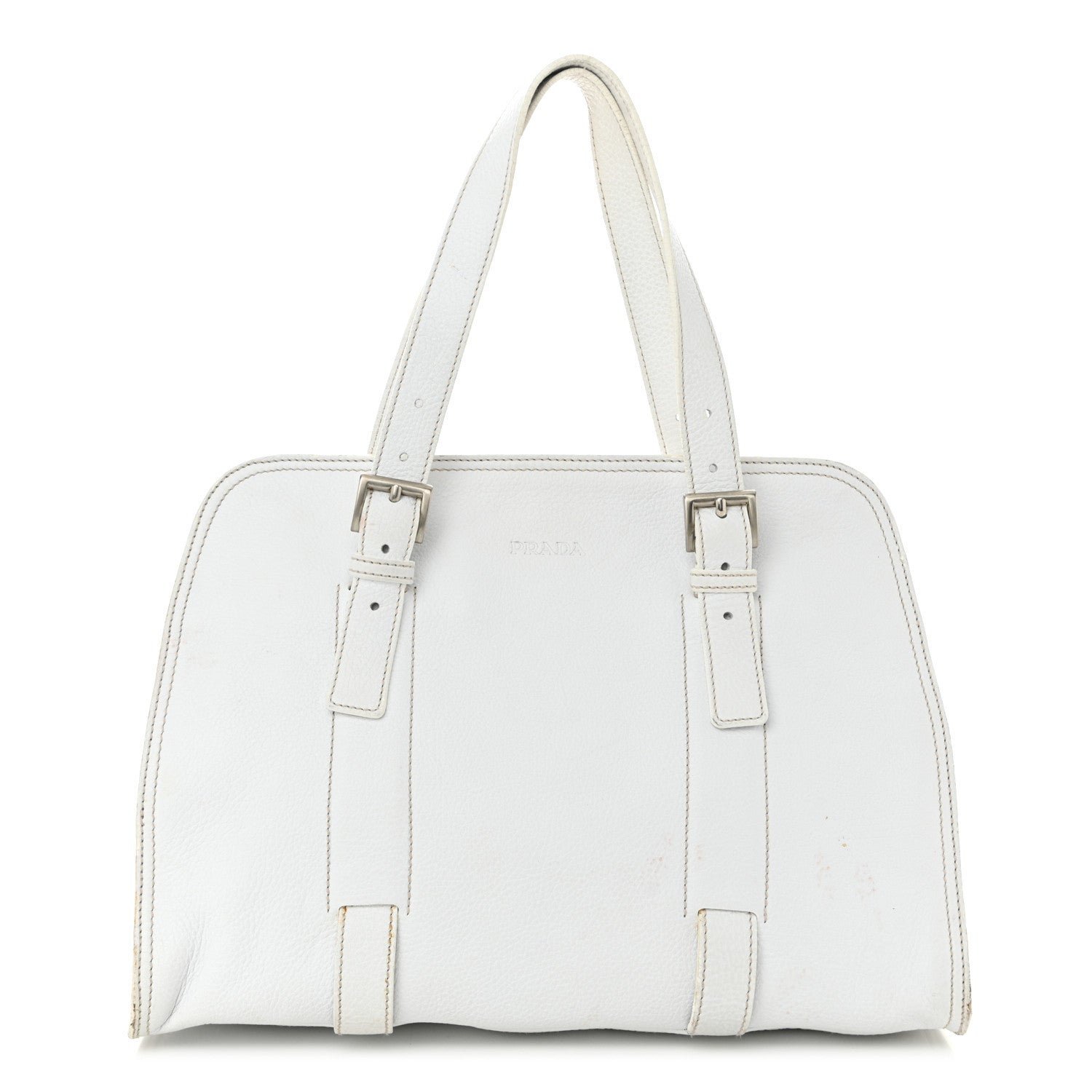 Prada Vitello Daino Shoulder Bag White 1 of 19