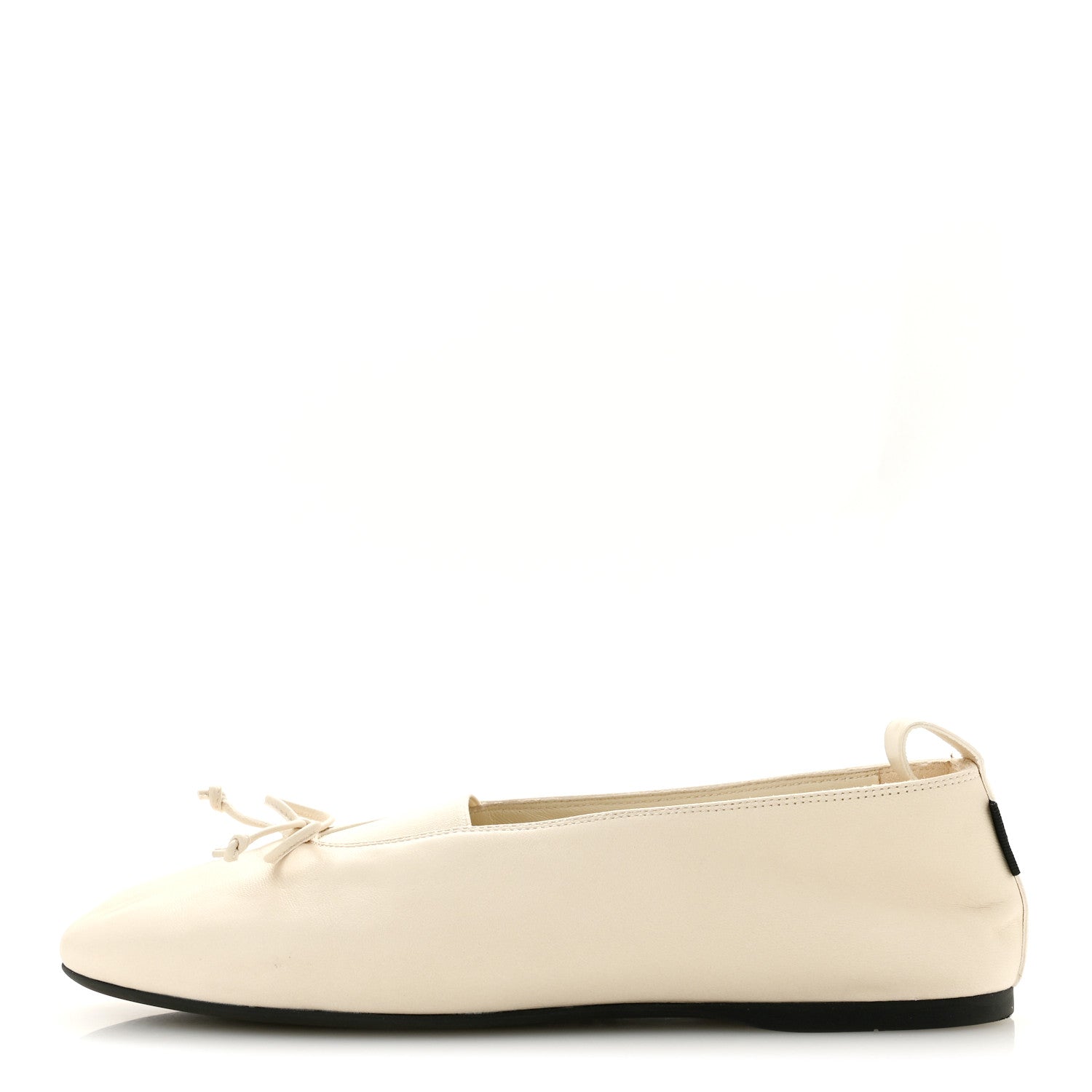 Miu Miu Nappa Womens Elan Bow Ballerina Flats 36 Avorio 1 of 9
