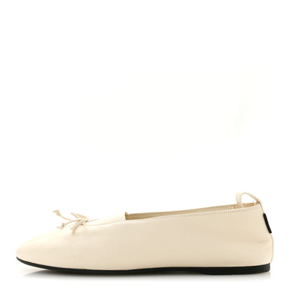 Miu Miu Nappa Womens Elan Bow Ballerina Flats 36 Avorio 1 of 9
