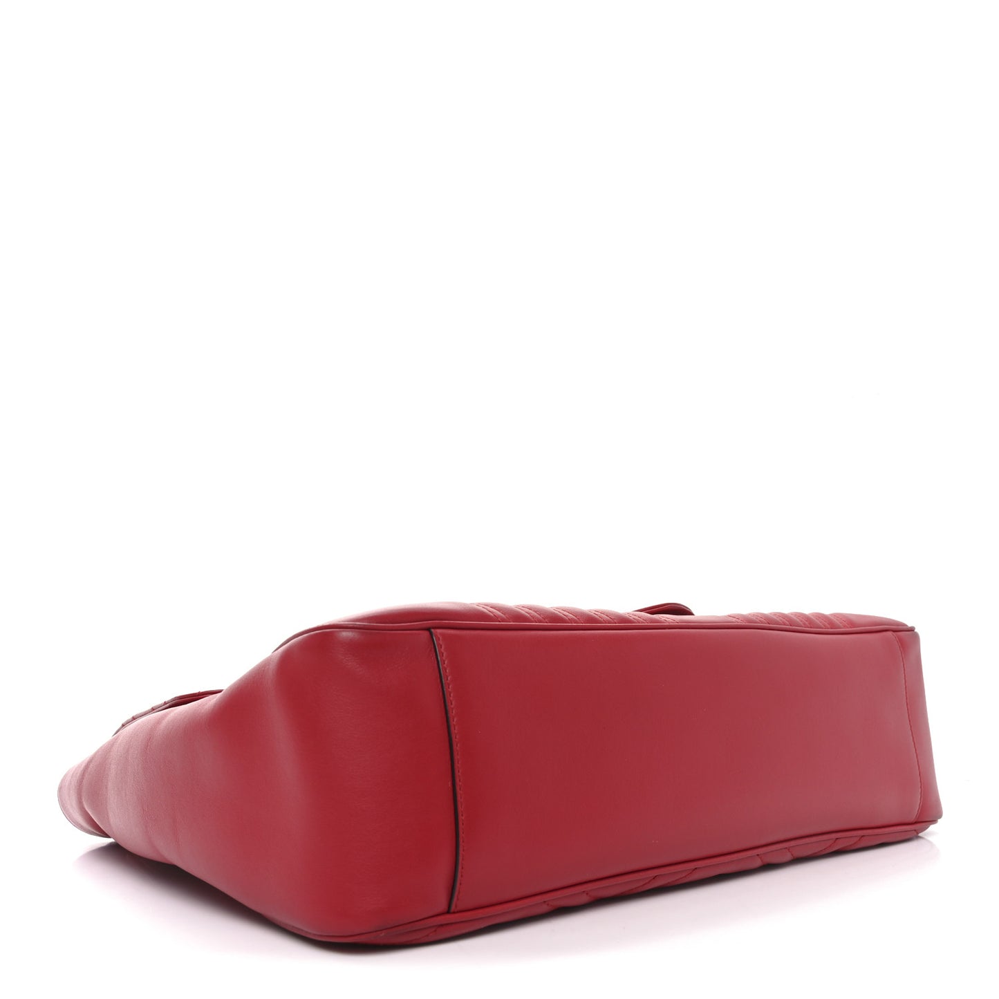 Calfskin Matelasse Large GG Marmont Shoulder Bag Hibiscus Red