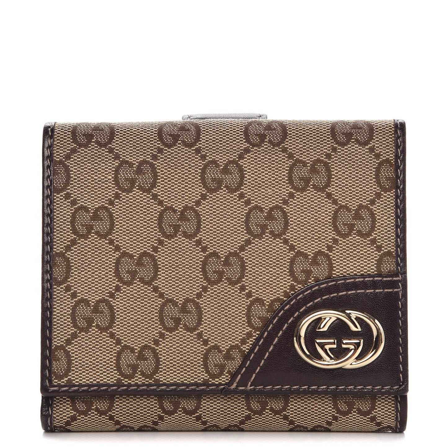 Monogram New Britt French Wallet Dark Brown