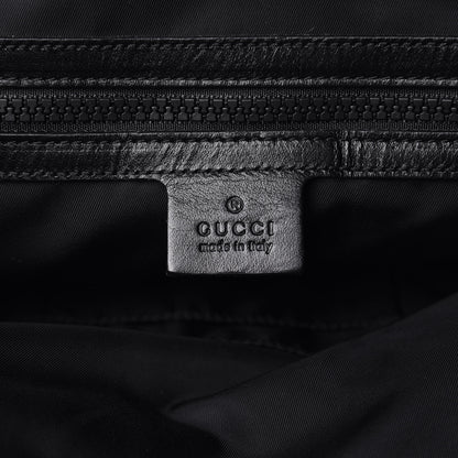 Gucci Techno Canvas Web L'Aveugle Par Amour Embroidered Double Buckle Backpack Black 7 of 14