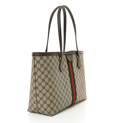 Gucci X BALENCIAGA BB Supreme Monogram Web Medium Ophidia Shopping Tote Beige New Acero 3 of 13