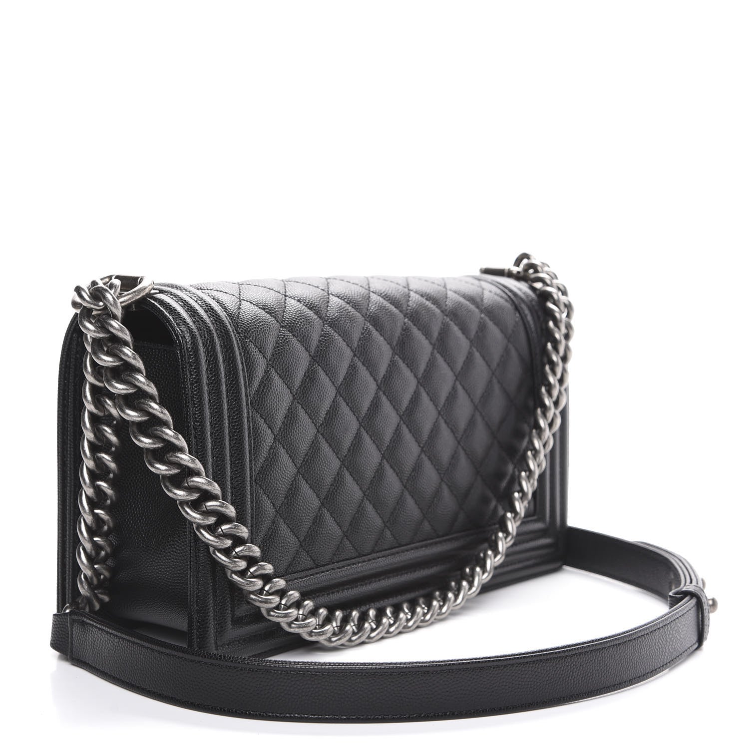 Chanel Caviar Quilted Medium Boy Flap Black 2 of 10